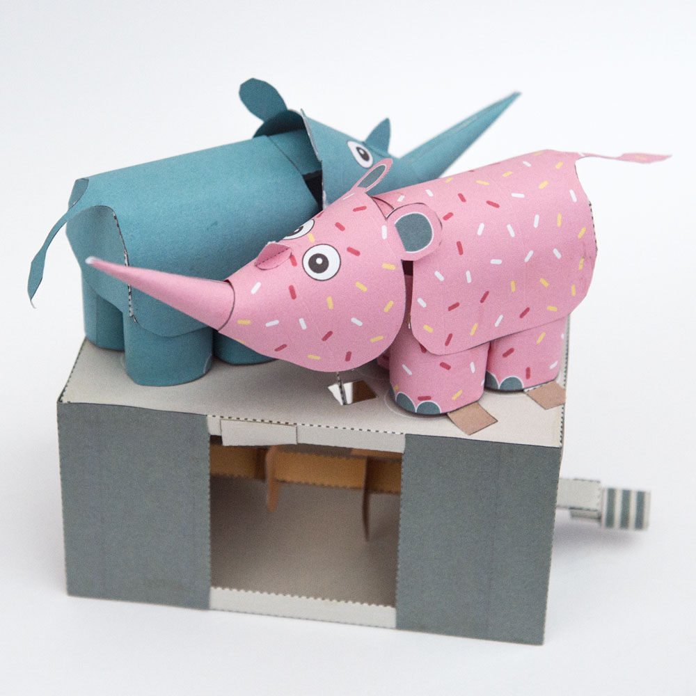 Double Cam Rhino to Download and Make.