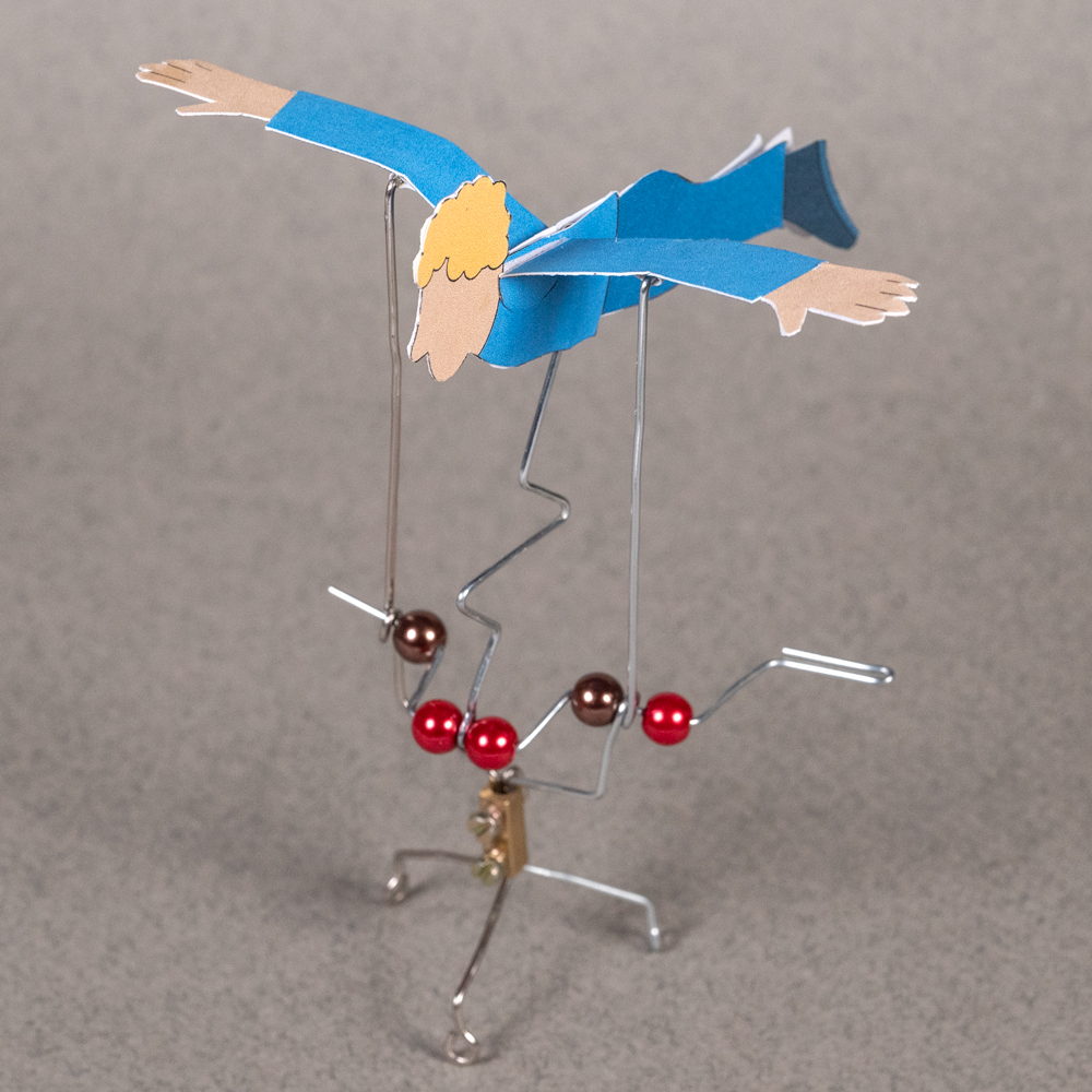Bead & Wire Flying Man